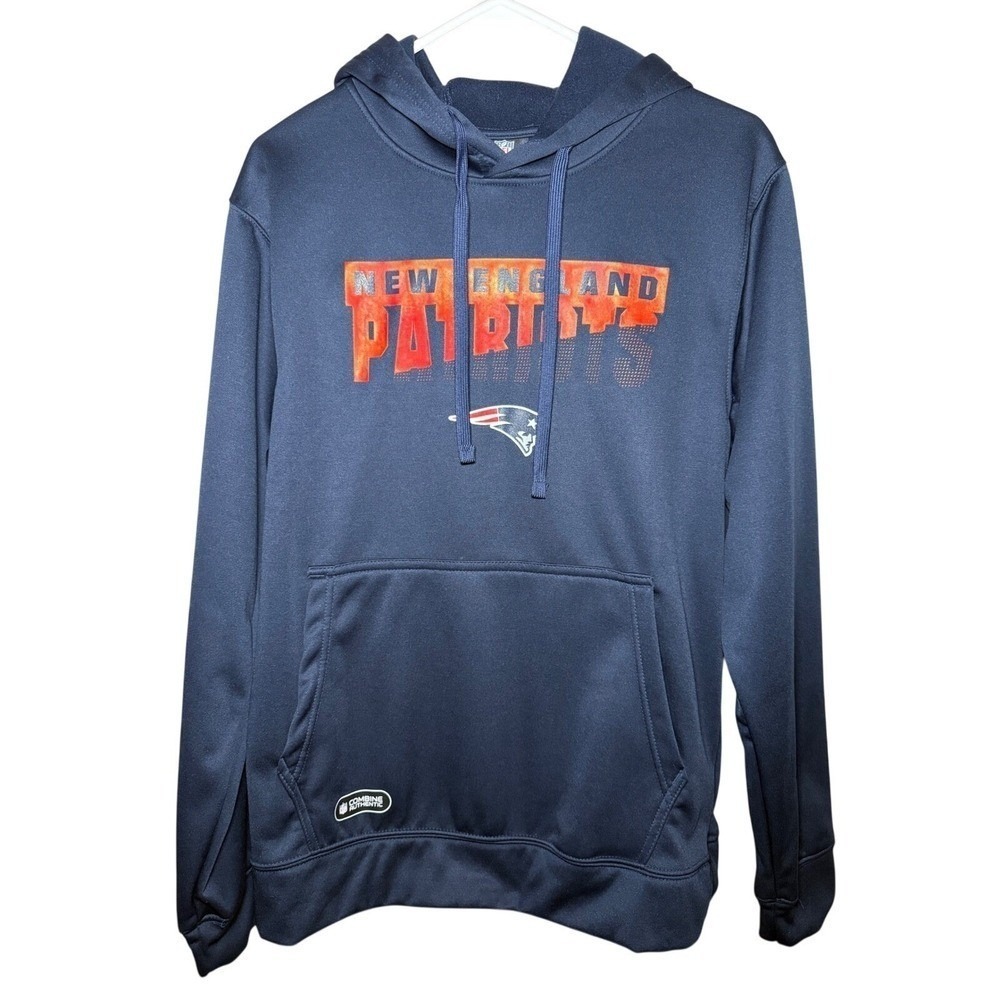 NFL New England Patriots New Era Navy Blue Hoodie Mens Medium